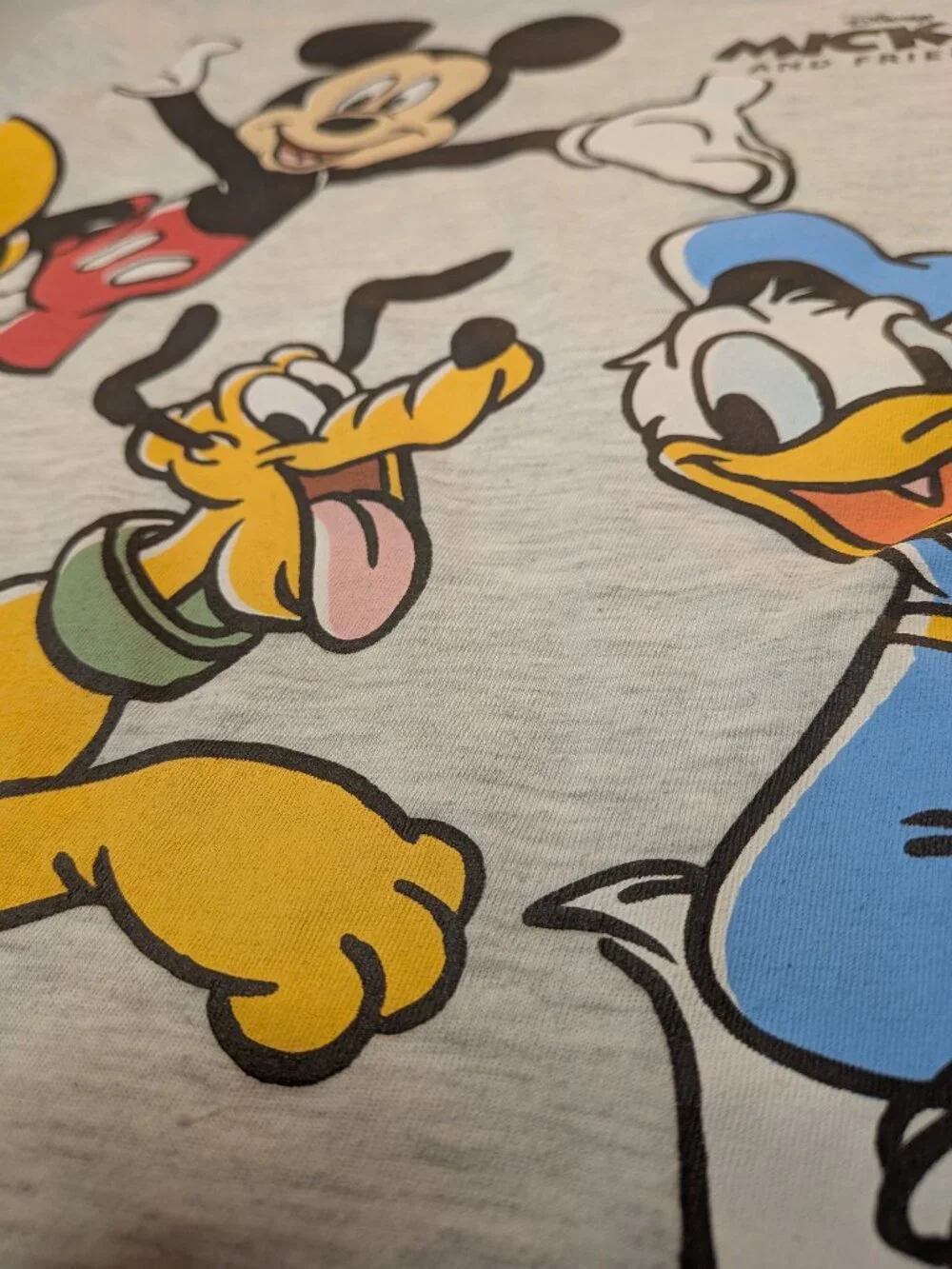 Disney Mickey Mouse & Friends Boys T-Shirt Size 6 Donald Duck Pluto Gray